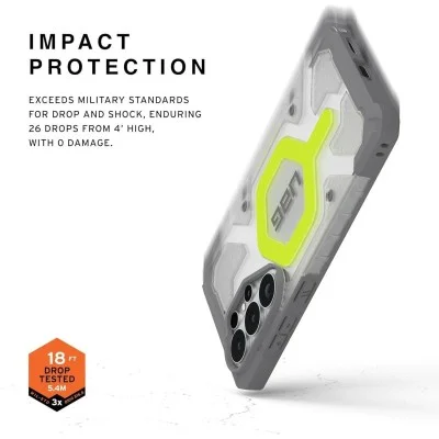 UAG Pathfinder Clear w/Magnet Case for Galaxy S26 Ultra - Active Neon Lanyard